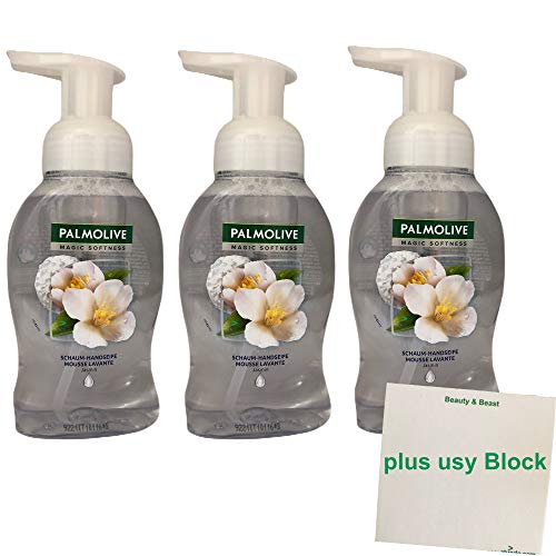 Preisvergleich Produktbild Palmolive Schaum Hand Seife Jasmin (3x250 ml Pumpspender) + usy Block