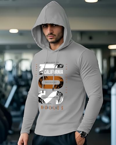 Image of AUSK Men's Full Sleeve Hooded T-Shirt - The Ultimate Cotton Blend Comfort || Hoodies for Mens