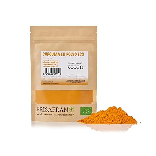 FRISAFRAN - Curcuma Ecológica en polvo |Digestiva | Ayuda al rejuvenecimiento | Origen India - 200Gr