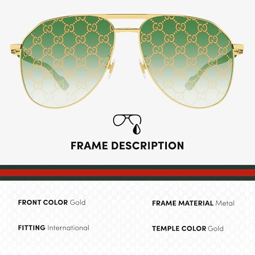 Gucci GG1220S Designer Aviator Shape Sunglasses with Non-Polarized Lenses - Epitome of Luxury and Style2