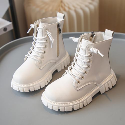 Lace-up Combat Boots for Girls Platform Chunky Heel Lug Sole Motorcycle Shoes Anti-Slip Waterproof Combat Boot 20252