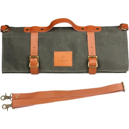 Sac en rouleau pour couteaux de chef toile cirée étui de transport multifonctions