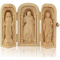Suerhatcon Pequeño altar de viaje de madera portátil para la