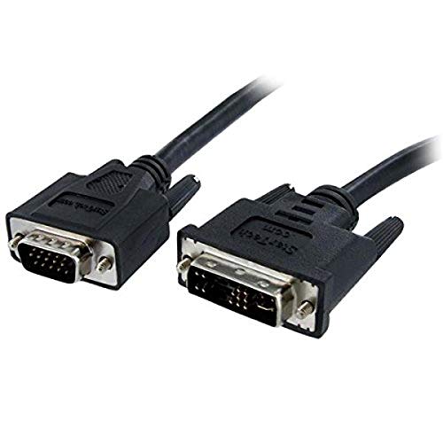 Cable DVI a VGA de 6 pies negro ideal para conectar el PC al proyector de casa