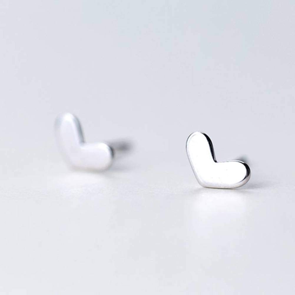 Pendientes de corazón brillantes para mujer estilo coreano un par de aretes románticos de moda 5