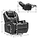 mecor Massage Recliner Chair PU Leather Recliner Chair with Heat Rocker Recliner with 360 Degree Swivel/Cup Holders/Remote Control for Living Room (Black)