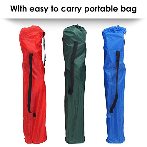 Image of Folding Camping Chair with Carry Bag, Portable Foldable Nylon Fabric Outdoor Chair with Armrest, Cup Holder & Steel Frame for Fishing, Beach, Picnic & Travel