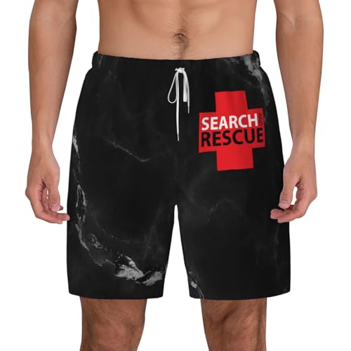 Breathable Men's Swim Search Rescue Shorts with Adjustable Waist
