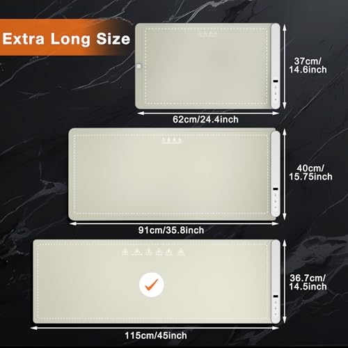 Image of FYY Warming Mat for Food with Heat Resistant Pad - Rapid and Full Surface Heating, 7 Temp Settings, 6H Timer, Rollable Portable Food Warming Mat for Countertop Party Buffet (XXXL, Khaki)