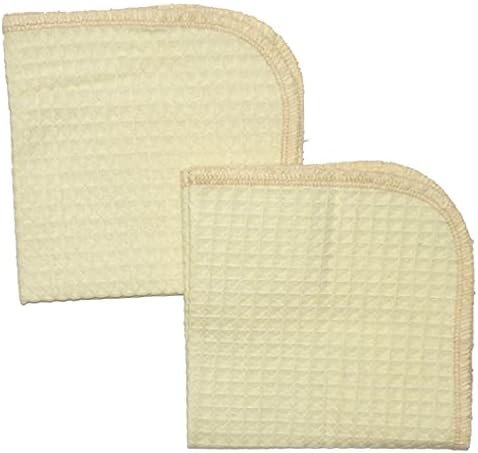 100% Cotton Waffle Weave Buttercream Soft Yellow Dish Cloths Set of 2 13x13 Inches-Not Pre Shrunk- Proudly Made in the USA!