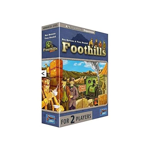 Foothills Board Game | Strategy Board Game | Railway Construction Game | Family Board Game for Adults and Kids | Ages 12 and up | 2 Players | Average Playtime 45 Minutes | Made by Lookout Games