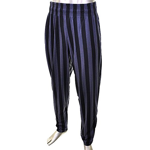 Otomix Men's Baggy Bodybuilding Workout Pants Charcoal Stripe (Medium)