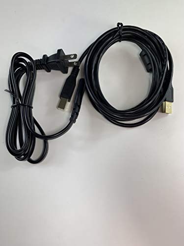 Omnihil 2.0 USB + AC Power Cord Compatible with HP Photosmart 1115, 1218