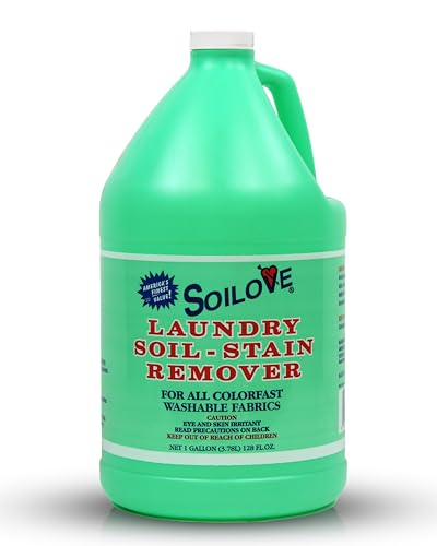 SOILOVE 1 Gallon Laundry Soil-Stain Remover Liquid for Clothes ~ Removes Blood, Grass, Grease, Ink, Blood & Most Other Stains