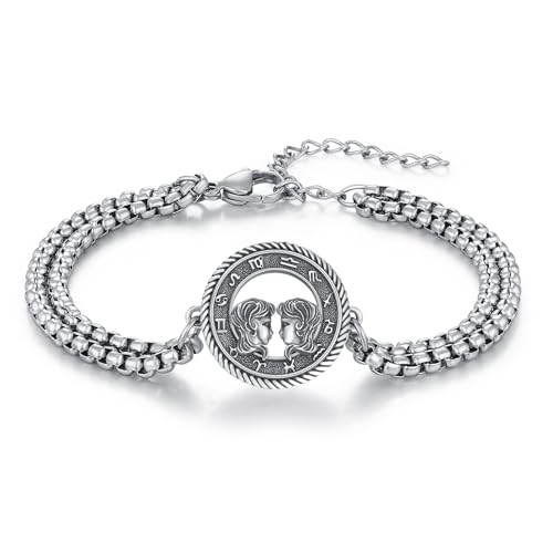 Bracelet signe du zodiaque Gémeaux en argent, votre allié style quotidien