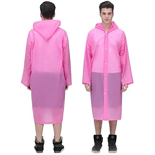 Cosowe Regenponchos Regenjacke Regenmantel für Damen Herren, Regenbekleidung Regencape Wasserdicht für Wandern Radfahren Camping und Reisen (Rosa)