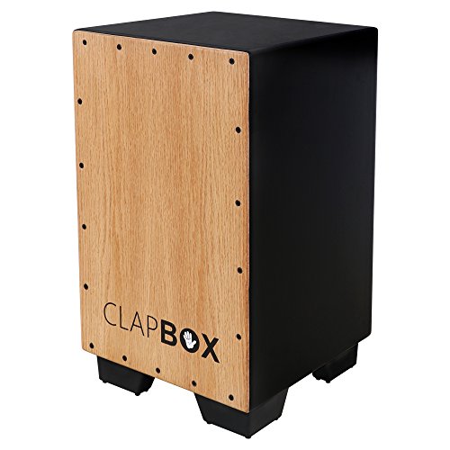 Clapbox Cajon CB11 -Black, Oak Wood (H:50 W:30 L:30) – 3 Internal Snares