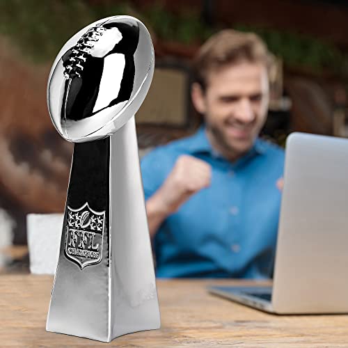 Spire Designs Troféu Fantasy Football - Troféu Cromado Réplica Campeonato - Prêmio Vencedor em Prime