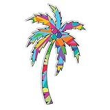 Palm Tree Sticker Beach Decal By Megan J Designs - Laptop Car Vinyl Tumbler Sticker