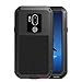 LG G7 Case, LG G7 ThinQ Case, Armor Hybrid Aluminum Alloy Cover Heavy Duty Gorilla Glass Rubber Waterproof Shockproof 360 Protective Military Outdoor Men Bumper Defender LG G7 2018 Feitenn - Black
