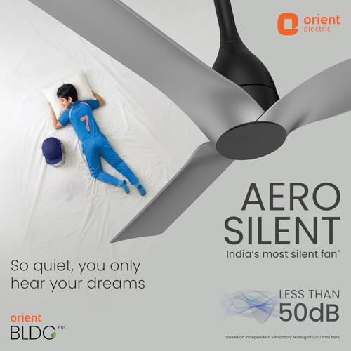 Image of Orient Electric Aerosilent | India's Most Silent Fan | Less than 50dB| 1200mm BLDC Ceiling Fan with Remote | BEE 5-Star Energy-Efficient Fan | Red Dot Design Winner| 5-Year Warranty | Cloud Grey