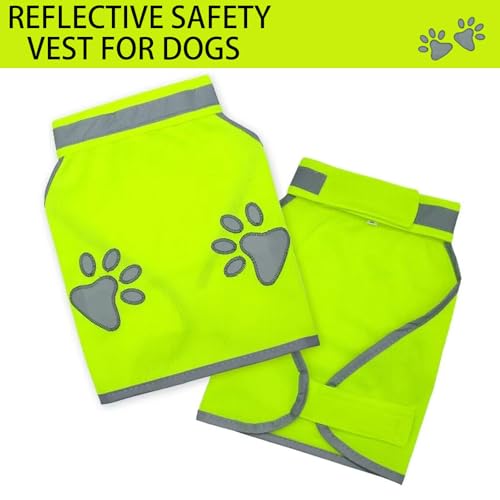 Reflektierende Sicherheitsweste für Hunde, Dog Safety Reflective Lightweight Vest, Wasserabweisend Hund Reflektierende Weste Hohe für Outdoor-Aktivitäten und Spaziergänge bei Dämmerung (Größe M)