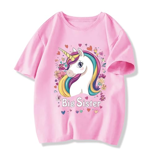 Image of Big Sister Shirt Toddler Shirts Promoted to Big Sister Announcement Big Sis Tees Little Kids Top 2-7T