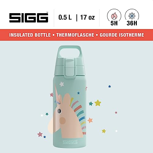 Sigg, Insulated Kids Water Bottle, Shield One Therm, Suitable for Carbonated Beverages, Leakproof, Dishwasher Safe, BPA Free - Image 2