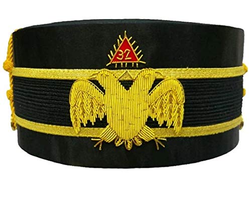 32ème Degré Ailes Bas Scottish Rite Double Eagle Cap Broderie Main