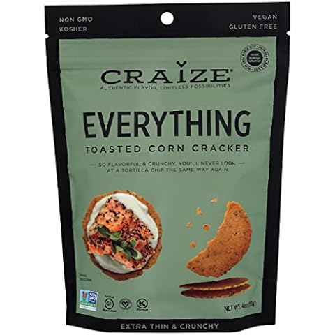 Craize Everything Toasted Corn Cracker, Gluten Free, Non GMO, 4 Ounce (Pack of 6) Cover