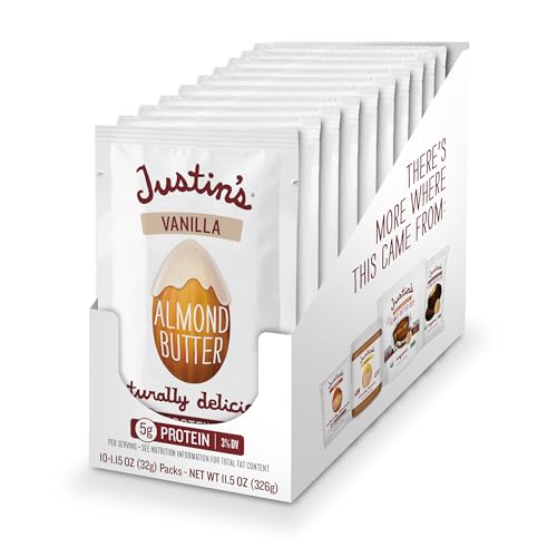 Justins, Almond Butter Vanilla Squeeze, 1.15 Ounce, 10 Pack