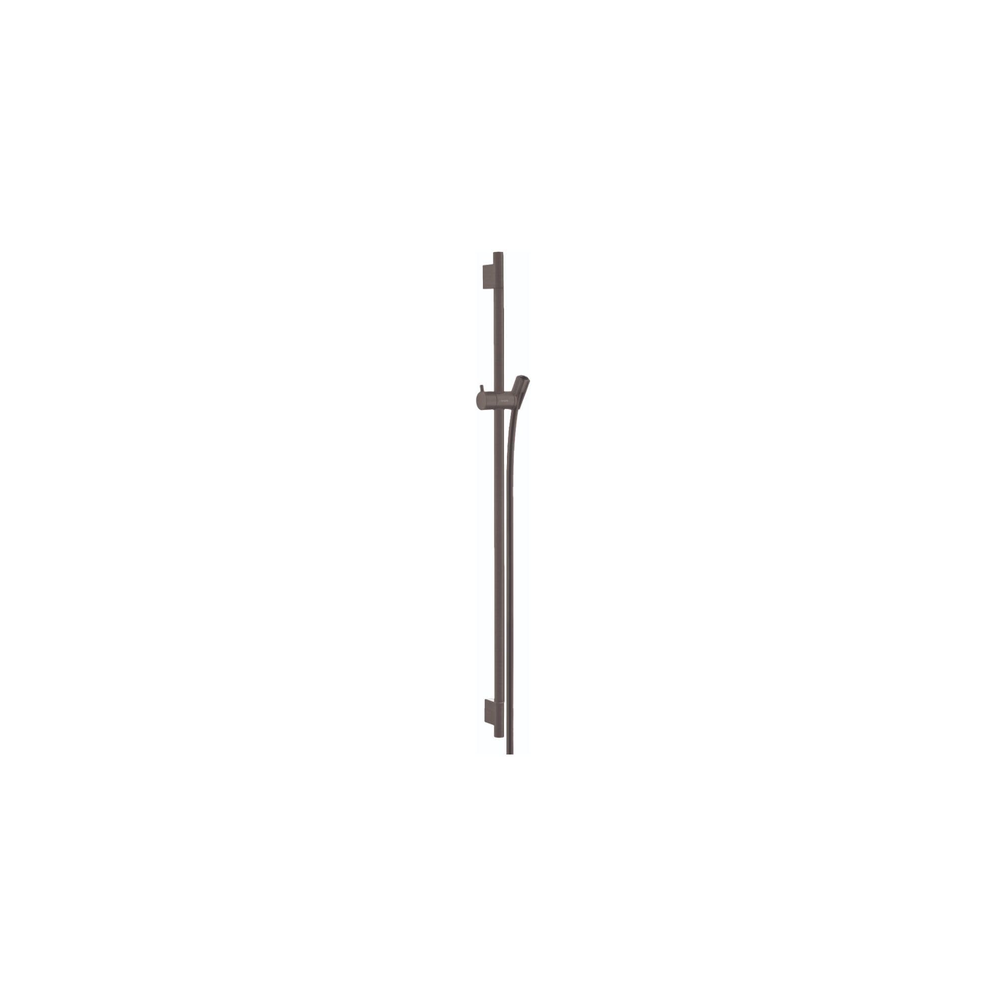 Hansgrohe Unica Shower Rail S Puro 90 Cm With Shower Hose, Brushed Black Chrome, 28631340