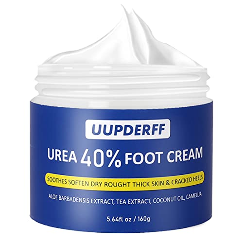 Urea Cream 40 percent for Feet - 40% Urea Hand Foot Repair Cream Lotion - Softens Moisturizes Exfoliates Dry Rough Cracked Dead Skin - Heels Elbows Nails Knees