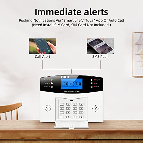 Clouree 4G Alarm Security Kit, Alarmanlage Alarmsystem Home Sicherheit GSM Infrarot Sensor Fernbedienung Kit für Lager/Heim – Bild 6