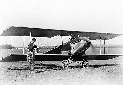 Charles Lindbergh & Sergeant Bell Biplane 11x14 Photograph Photo Print