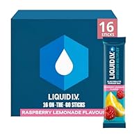 Liquid I.V. Electrolyte Sachets | Raspberry Lemonade | Hydration Electrolyte Powder Mix | 1 Pack (16 Sticks) | 7 Vitamins and Minerals | Vegan