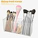Cerpourt Clear Makeup Brush Organizer,Acrylic Cosmetic Brushes Storage Holder with 3 Slots,Pencil Pen Holder for Desk,Desk Organizer and Accessories for Vanity