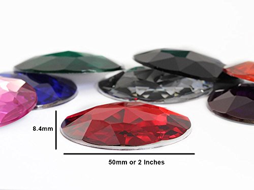 50mm Extra Large Flat Back Round Acrylic Rhinestones Plastic Circle Gems for Costume Making Cosplay Jewels Pro Grade Embelishments - Image 2