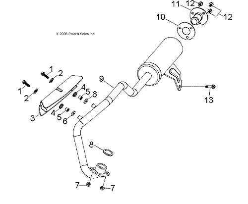 Junta de escape ATV Polaris pieza original OEM 0455406 de alta resistencia para motor