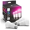 Philips Hue A19 LED Smart Light Bulb – White and Color Ambiance – 60W Indoor Light Bulb – Control with Hue App – Works with Alexa, Google Assistant and Apple Homekit – 3 Pack