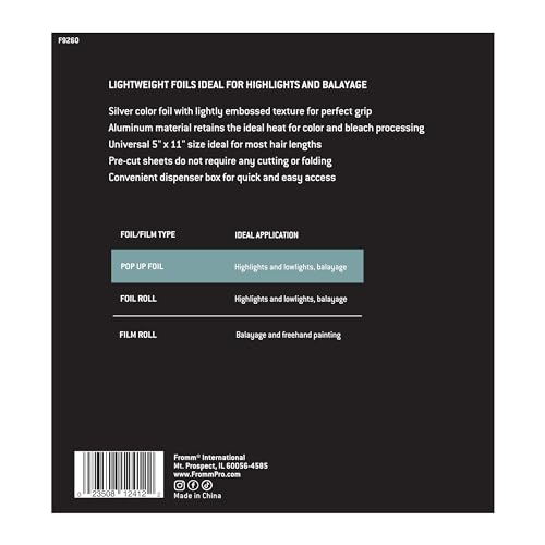 Image of Fromm Color Studio Lightweight Silver 5X11 Pop Up Foil 500 Pack