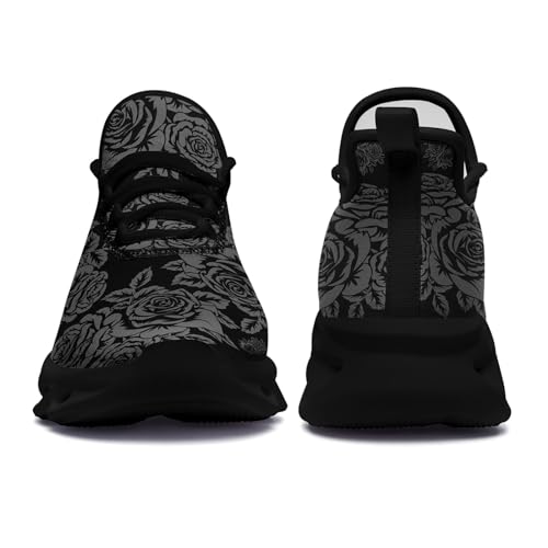 Men's Gothic Skull Running Shoes, Punk Rock Breathable Cushion Sports Walking Sneakers Gym Jogging Tennis Shoes3