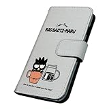 SmaSmaSweets Pixel 7a ケース [デザイン:8.サングラスとコーヒー(GY)/マグネットハンドあり] バッドばつ丸 ばつ丸くん グッズ サンリオ Pixel7a ピクセル7a pixel7a 手帳型 スマホケース スマホカバー 手帳 携帯 カバー