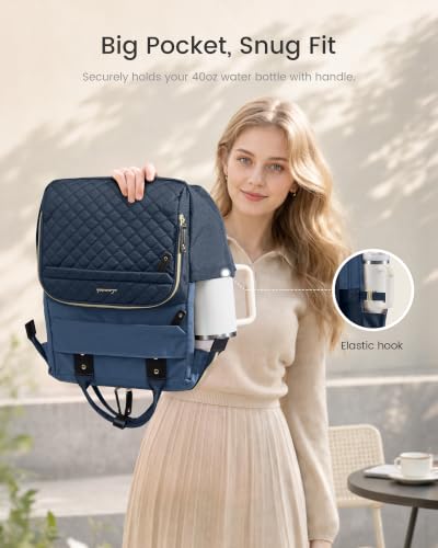 Image of LOVEVOOK Laptop Backpack Women Quilted Teacher Nurse Work Backpack Purse