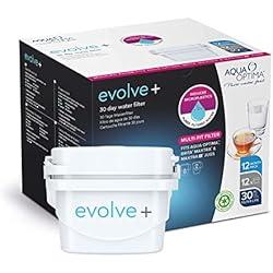 Filtro Evolve De Vand Aqua Optima 1 pack 30 días Maxtra+ compatibles con cartuchos de filtro de agua Evolve+, Blanco, 12 Unidad (Paquete de 1)