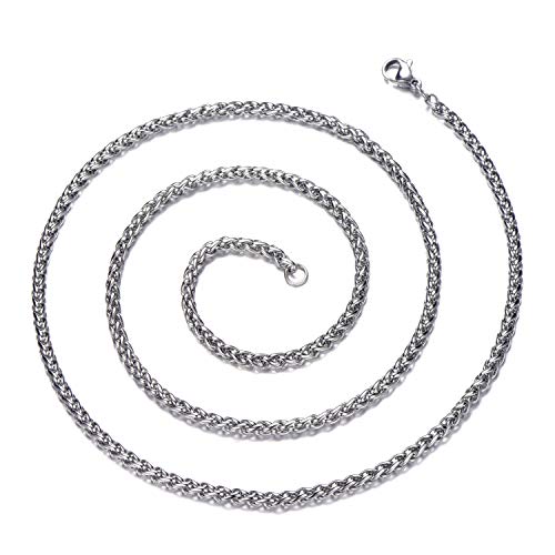 Moo&Lee Mens Stainless Steel Nautical Anchor Necklace Vintage Navy Mooring Rope Anchor Pendant With 24 Inches Link Chain #TOP4