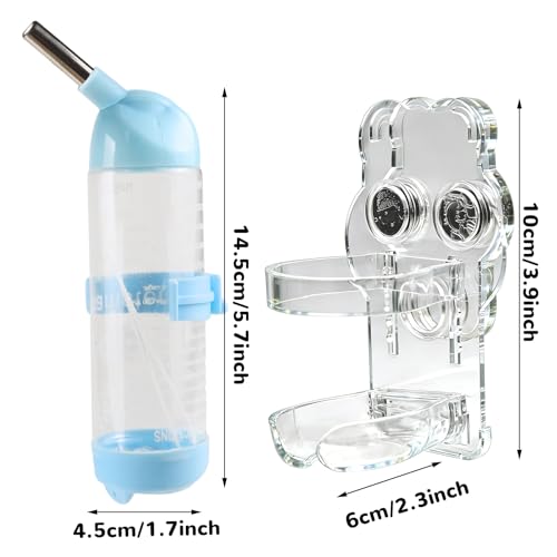 Hamster Wasserflasche mit magnetischen Haltevorrichtungen,Hamster trinkflasche mit ständer,Hamster Trinkflasche mit Ständer,Hamster wasserflasche,Mäuse,Ratten,Degus,blau125ml