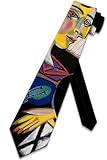 fifbird cravatta da uomo art picasso cubismo astratto pittura cravatta