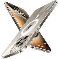 TORRAS Ultra Dünn 2024 Neu für iPhone 15 Pro Hülle für MagSafe [Nr. 1 Magnetkraft & Absolut Nicht Gelb] Extrem Stoßfest Kratzfest iPhone 15 Pro Case Samtiger Griff Slim Handyhülle Transparent – Ansicht 1