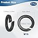 M METERXITY 10-Pack Spring Lock Washer, M16 Stainless Steel Electroplating Black Coating Elastic Gasket for Electronic Machinery/Industrial Equipment, Screw Fasteners